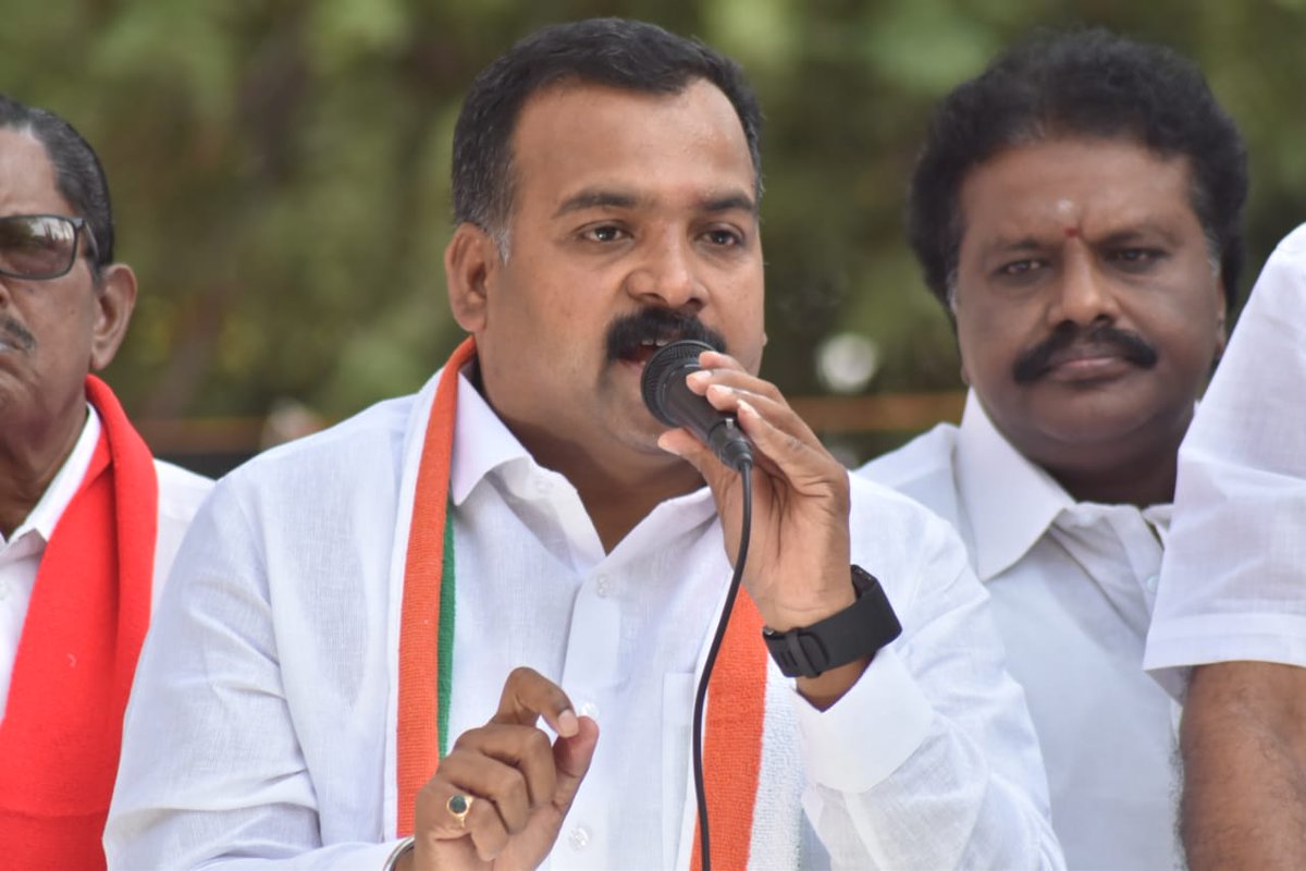 பாரதியாரின் கவிதை மூலம் பதில் சொல்ல மாணிக்கம் தாகூர் : திமுக – தமிழக காங்கிரஸ் இடையே வலுக்கும் மோதல்